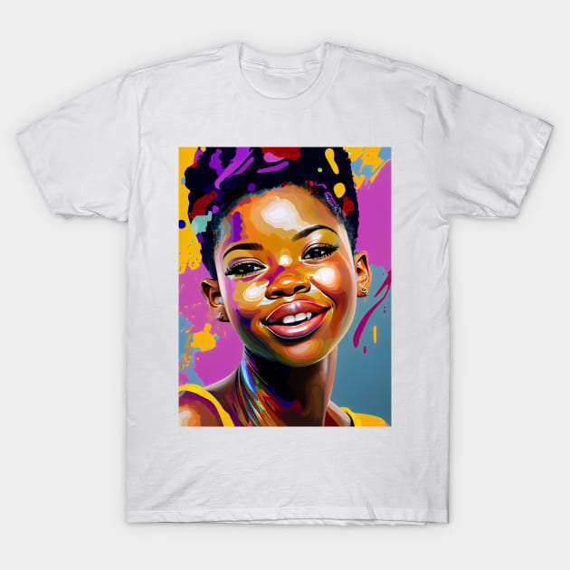 Modern woman in pop-art style T-Shirt by loucaski